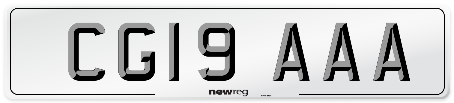 CG19 AAA Number Plate from New Reg